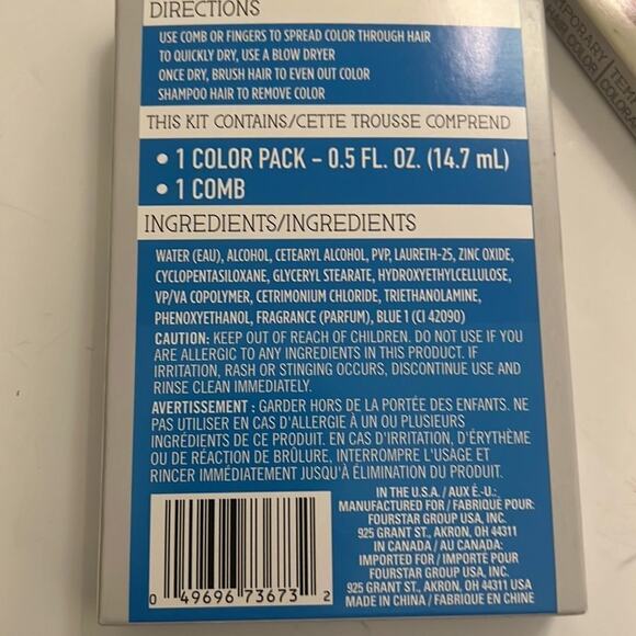 B.COLOR TEMPORARY HAIR COLOR BLUE 1 KIT - Picture 6 of 7